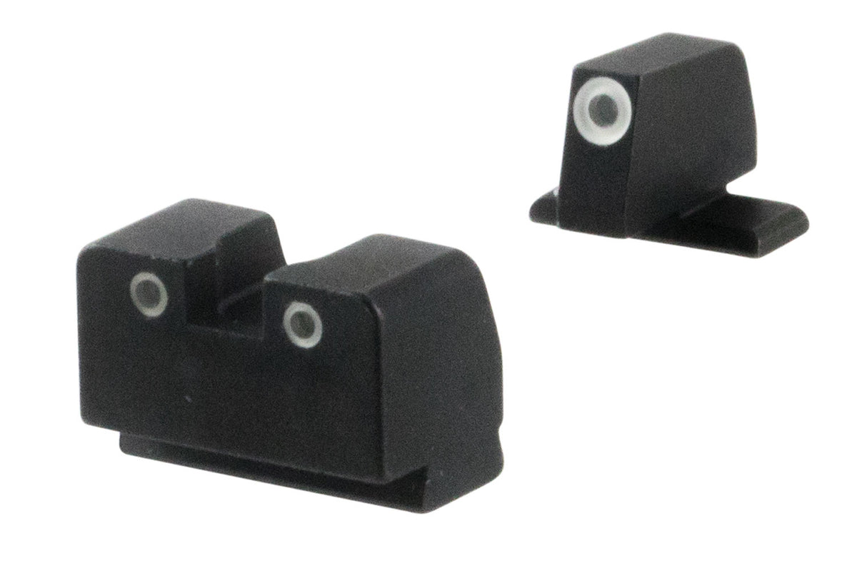 AmeriGlo SG181 Optic Compatible Tall Suppressor Tritium Sight Set for Sig Sauer Green White Outline