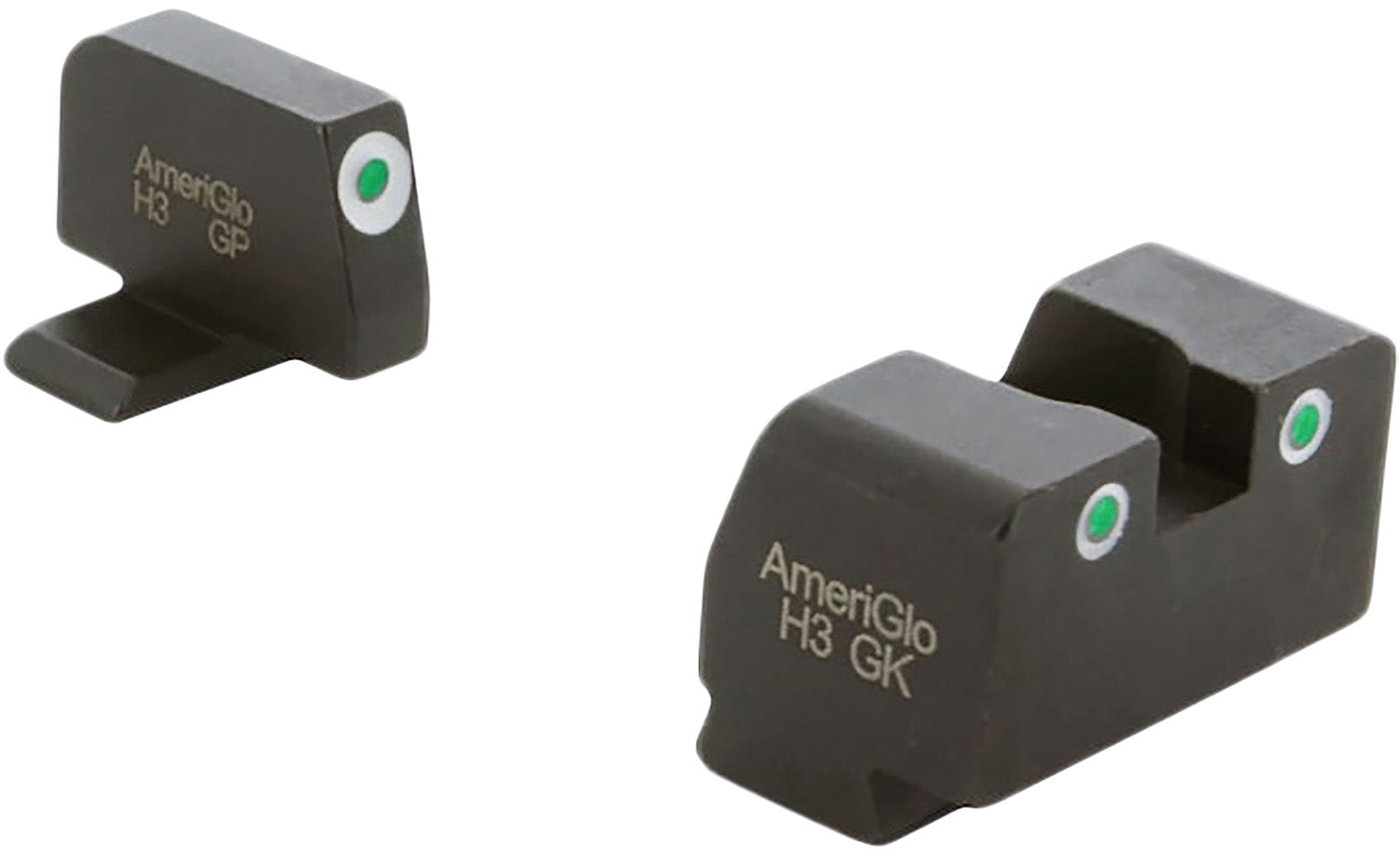 AmeriGlo XD181 Springfield Armory XD Optic Compatible Sight Set Green Tritium White Outline