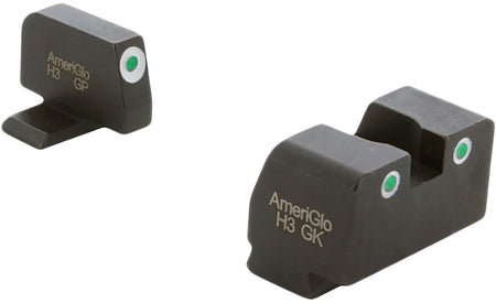 AmeriGlo XD181 Springfield Armory XD Optic Compatible Sight Set Green Tritium White Outline