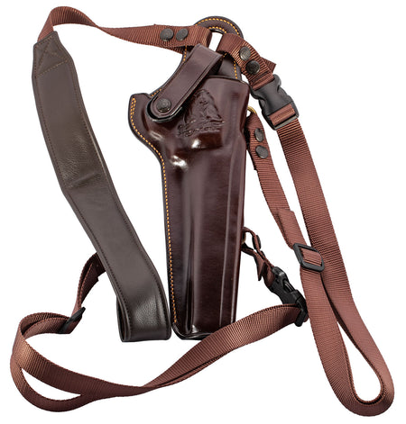 Galco KK130H Kodiak Chest Holster Havana Brown Leather Fits Ruger Super Redhawk 7.50" RH