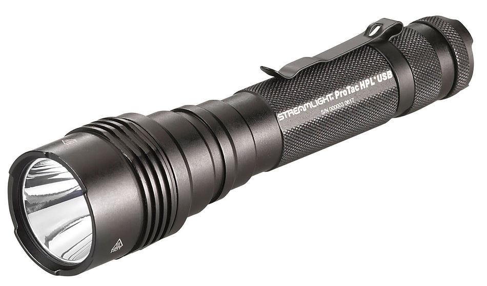 Streamlight ProTac HPL USB 88076 Black Anodized 65/400/1000 Lumens Multi-Source Rechargeable Flashlight