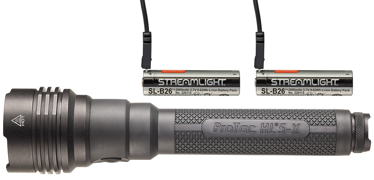 Streamlight ProTac HL 5-X USB 88080 Black Anodized 250/1000/2500/3500 Lumens White LED Flashlight