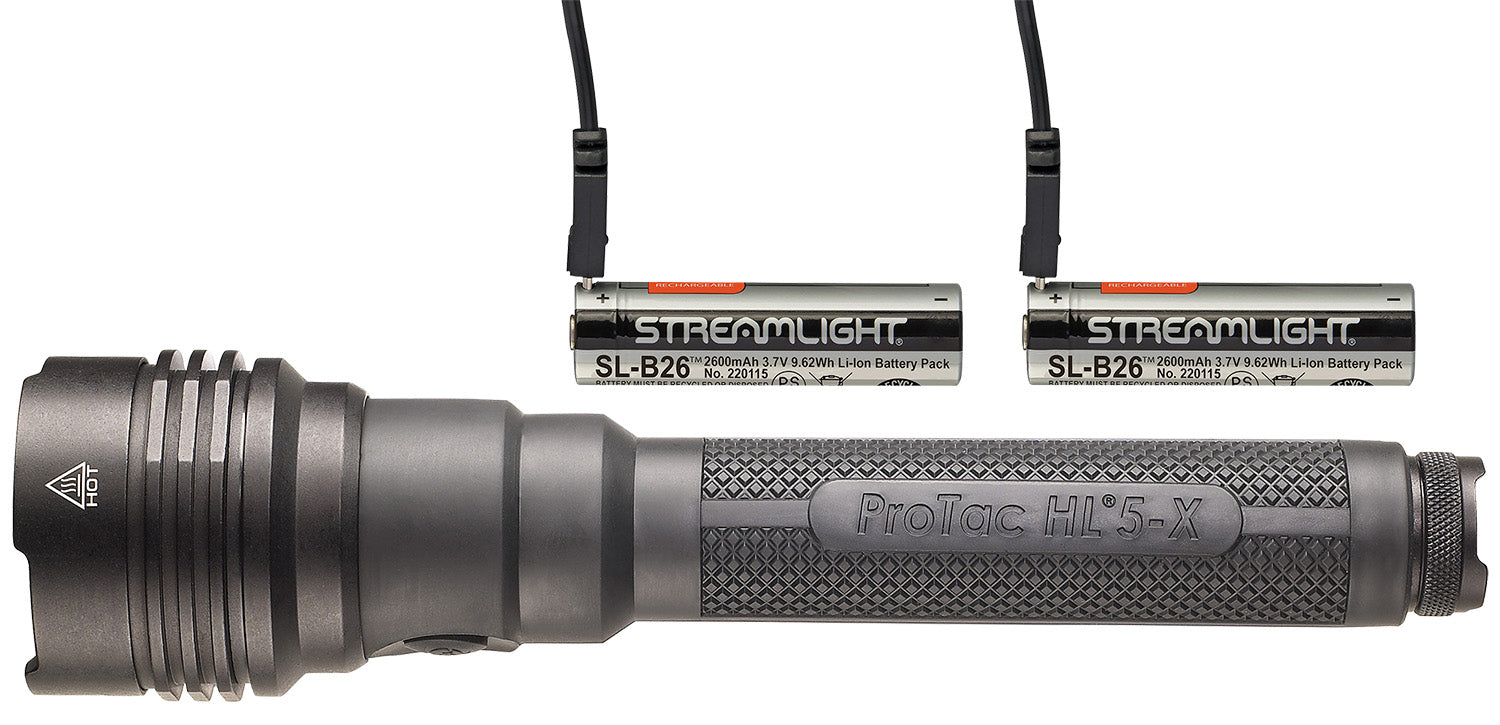 Streamlight ProTac HL 5-X USB 88080 Black Anodized 250/1000/2500/3500 Lumens White LED Flashlight