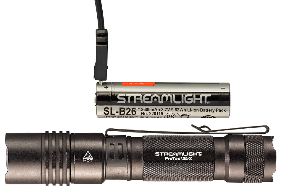 Streamlight 88082 ProTac 2L-X USB Black 40/500 Lumen Rechargeable Tactical Flashlight