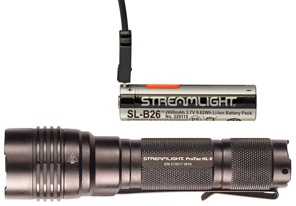Streamlight 88084 ProTac HL-X USB Black 65/400/1000 Lumen LED Tactical Flashlight