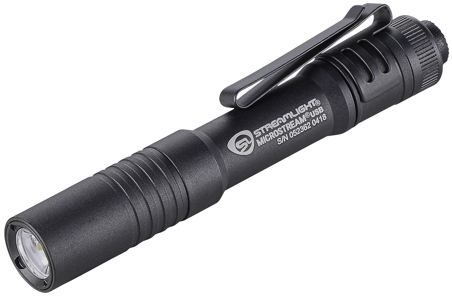 Streamlight MicroStream USB 66601 Black Anodized 50/250 Lumens White C4 LED Rechargeable Pocket Light