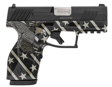 TX22 Compact 9mm 3.38" Blk/White Flag (2) 13rd