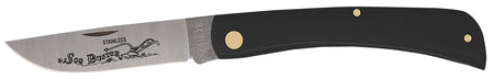 Case 00092 Sod Buster 3.70" Folding Pocket Knife, Plain Skinner Stainless Steel Blade, Black Synthetic Handle