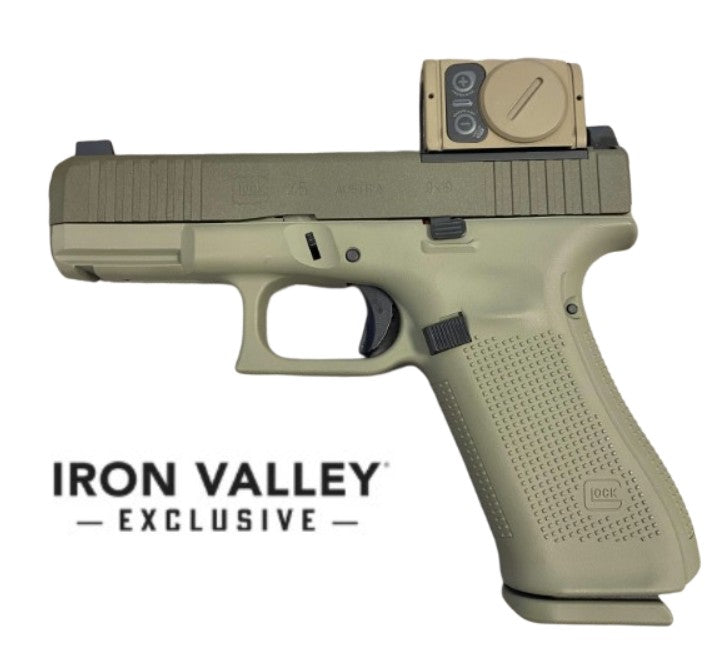 GLOCK 45 MOS 9mm Pistol, 4.02" Barrel, w/ Aimpoint ACRO, Debo Green, 17rd