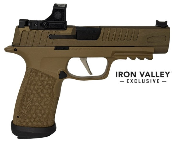 SIG P365 Fuse 9mm Pistol, 4.3" Barrel, Optics Ready w/ Romeo-RS, Burnt Bronze, 17/21rd Mags
