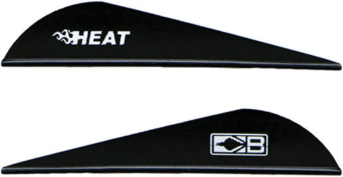 Bohning 2.5" Black Heat Vane Low Profile Hunting 36PK
