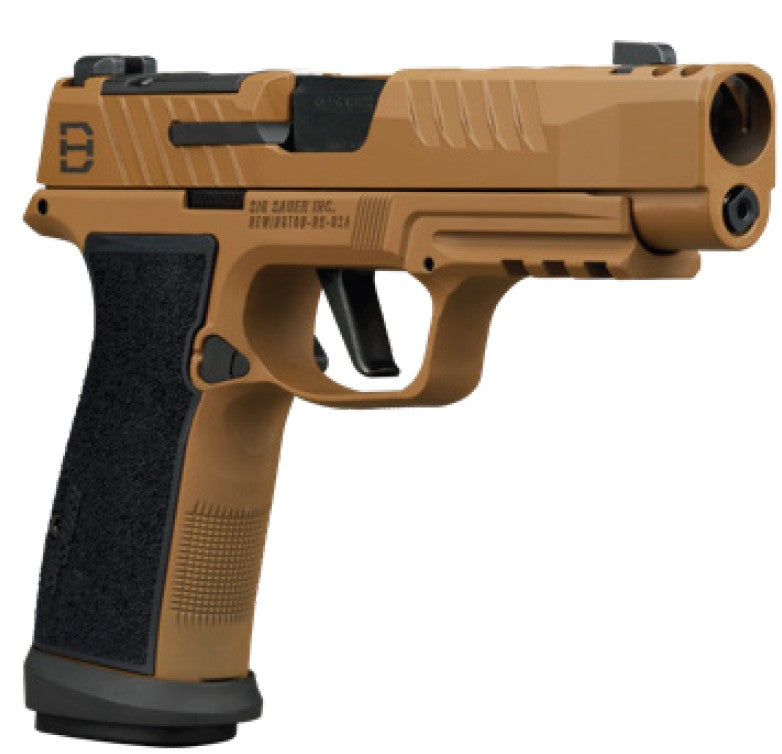 Sig Sauer 365AXGF9DH310 P365 DH3 AXG Compact 9mm Luger 10+1 3.70" Black DLC Barrel, Coyote Cerakote Stainless Steel Lightening Cut/Optic Ready/Serrated Slide, Coyote Cerakote AXG Grip Module, SIG-LOC