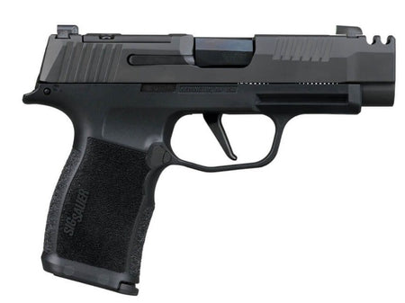 Sig Sauer 365XL380COMP P365XL 380 ACP 12+1 3.10" Black Ported Barrel, Black Nitron Stainless Steel Optic Cut/Ported/Serrated Slide, Black Stainless Steel Frame w/Picatinny Rail, Textured Grip, SIG-LO