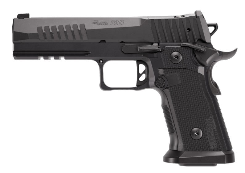 Sig Sauer 211F9GT510 P211 GT5 Full Size 9mm Luger 10+1 5" Black Barrel, Black Nitron Stainless Steel Optic Ready/Serrated Slide & Frame w/Beavertail & Picatinny Rail, G10 Grip Panels, SIGLOC-PRO Footp