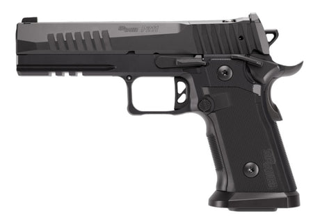 Sig Sauer 211F9GT510 P211 GT5 Full Size 9mm Luger 10+1 5" Black Barrel, Black Nitron Stainless Steel Optic Ready/Serrated Slide & Frame w/Beavertail & Picatinny Rail, G10 Grip Panels, SIGLOC-PRO Footp