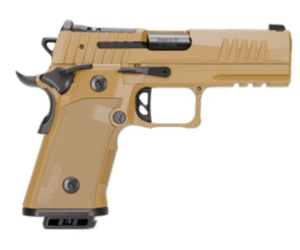 Sig Sauer 211CA9GT4COY P211 GT4 Carry 9mm Luger 21+1 4.20" Black Barrel, Coyote Cerakote Stainless Steel Optic Ready/Serrated Slide & Stainless Steel Frame w/Beavertail & Picatinny Rail, G10 Grip Pane