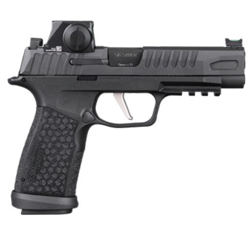 Sig Sauer 365XF9BFORXSL P365 Fuse w/Optic Compact 9mm Luger 21+1 4.30" Black DLC Barrel, Black Nitron Stainless Steel Serrated w/Optic Slide, Black DLC Stainless Steel Frame w/Beavertail & Picatinny R