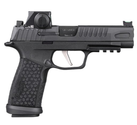 Sig Sauer 365XF9BFORXSL P365 Fuse w/Optic Compact 9mm Luger 21+1 4.30" Black DLC Barrel, Black Nitron Stainless Steel Serrated w/Optic Slide, Black DLC Stainless Steel Frame w/Beavertail & Picatinny R