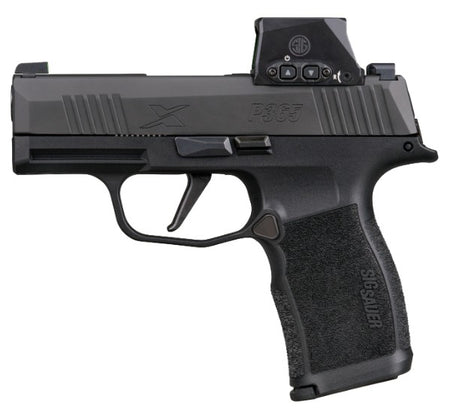 Sig Sauer 365X9BXR3RXSL P365X w/Romeo-X Sig Loc 9mm Luger 12+1 3.10" Black Barrel, Black Nitron Stainless Steel Serrated w/Optic Slide, Black Polymer Frame w/Accessory Rail, Sig ROMEO-X SIG-LOC