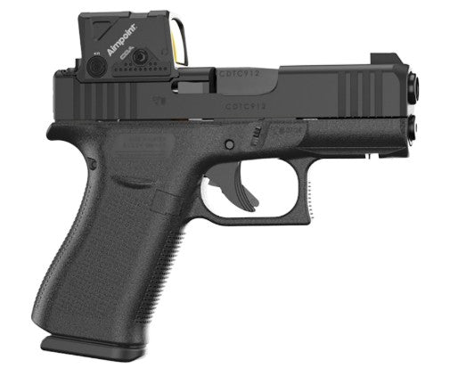 Glock G43X MOS8 w/Aimpoint 9mm Luger 15+1 3.41" Pistol, Black