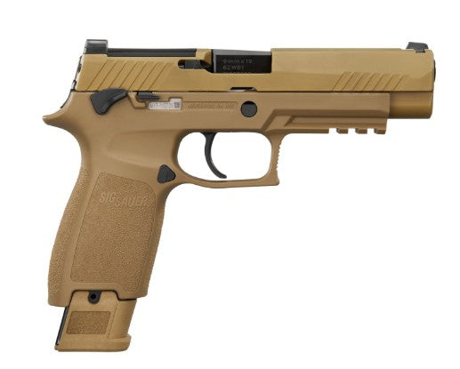 Sig Sauer M179CSSMSMA M17 *MA Compliant Full Size 9mm Luger 10+1 4.70" Coyote PVD Stainless Steel Optic Ready/Serrated Slide, Coyote PVD w/Black Controls Stainless Steel Frame w/Picatinny Rail, Textur