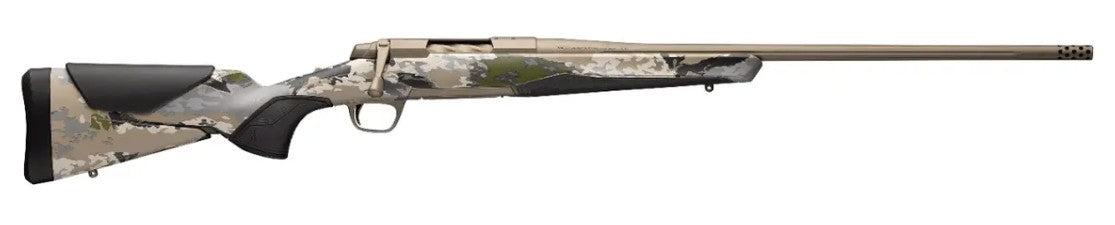 Browning 0360062006 X-Bolt 2 Speed Full Size 22 Creedmoor 4+1 22" Smoked Bronze Cerakote Fluted Threaded Barrel, Steel Drilled & Tapped Receiver, Ovix Camo w/Black Overmold Adj Vari-Tech Synthetic Sto