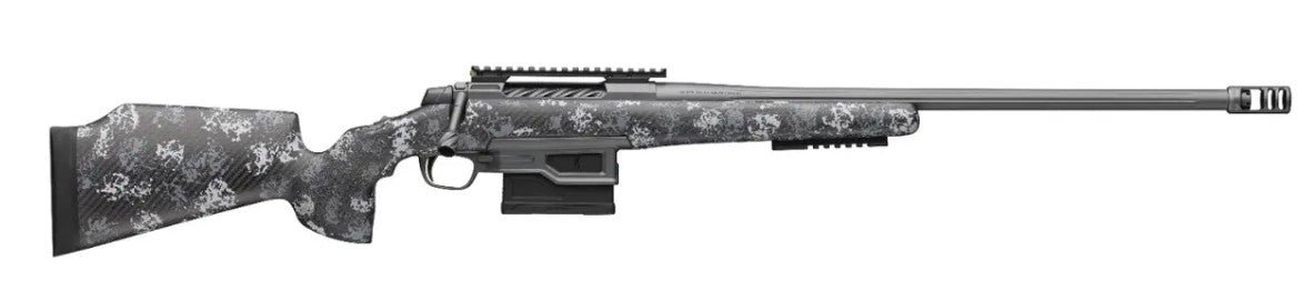 Browning 0360812005 X-Bolt 2 Pro LR SPR 25 Creedmoor 6+1 18" Carbon Gray Cerakote Spiral Fluted Threaded Barrel & Steel Picatinny Rail Receiver, Picatinny Rail Forend, Urban Carbon Ambush McMillan Gam
