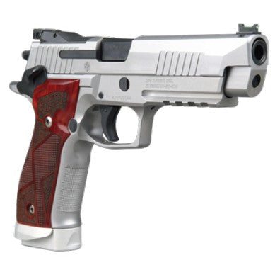 Sig Sauer 226X59XTMSAO10 P226 XFive Classic Full Size 9mm Luger 20+1 5" Bull Barrel, Stainless Steel Optic Ready/Serrated Slide & Frame w/Beavertail & Picatinny Rail, Hogue Cocobolo Grip, SIG-LOC Foot