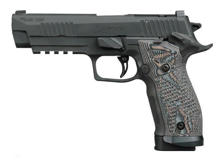 Sig Sauer 226X59XTMSAORXSL P226 XFive Extreme Full Size 9mm Luger 20+1 5" Bull Barrel, Black Nitron Stainless Steel Optic Ready/Serrated Slide & Frame w/Beavertail & Picatinny Rail, Custom Hogue G10 P