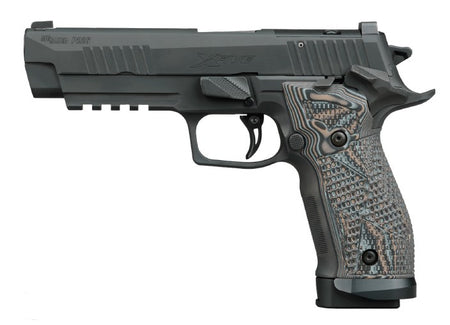 Sig Sauer 226X59XTMSAORXSL P226 XFive Extreme Full Size 9mm Luger 20+1 5" Bull Barrel, Black Nitron Stainless Steel Optic Ready/Serrated Slide & Frame w/Beavertail & Picatinny Rail, Custom Hogue G10 P