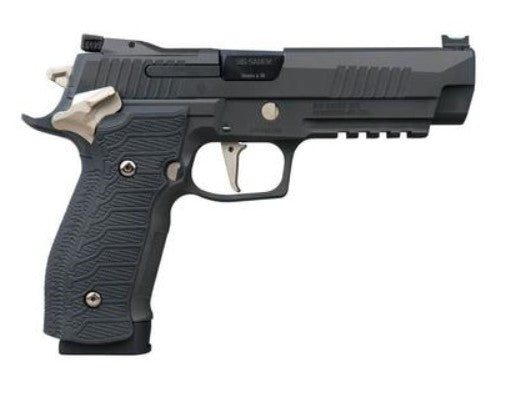 Sig Sauer 226X59NMRSAO10 P226 XFive Nightmare Full Size Frame 9mm Luger 10+1 5" Bull Barrel, Black Nitron Stainless Steel Optic Ready/Serrated Slide & Frame w/Beavertail & Picatinny Rail, Custom Hogue
