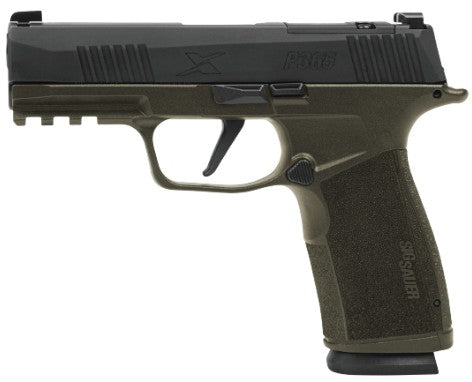 Sig Sauer 365XCA-9-BXR3-FS P365 XMacro Fortunate Son 9mm Luger 17+1 3.70" Black DLC Barrel, Black Nitron Stainless Steel Optic Ready/Serrated Slide, OD Green Cerakote Stainless Steel Frame w/Beavertai
