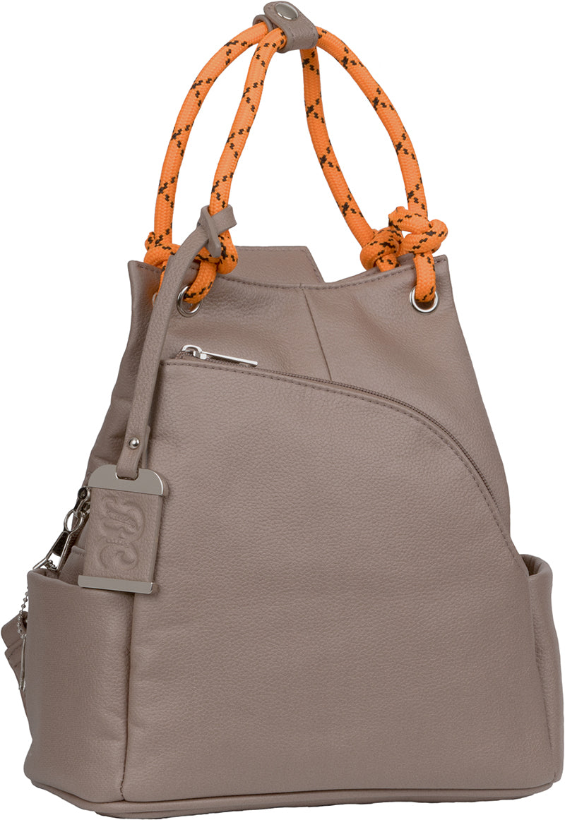 Bulldog Leather Concealed Carry Backpack Purse Khaki and Orange