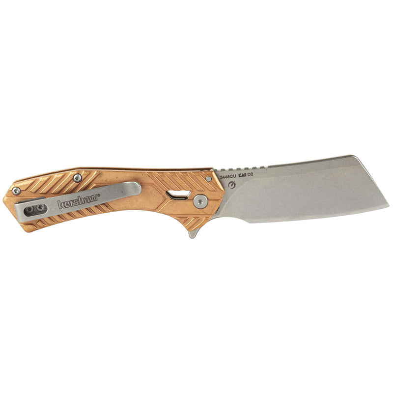 Kershaw 3445CU Static Copper Handle Steel Cleaver Folding Knife