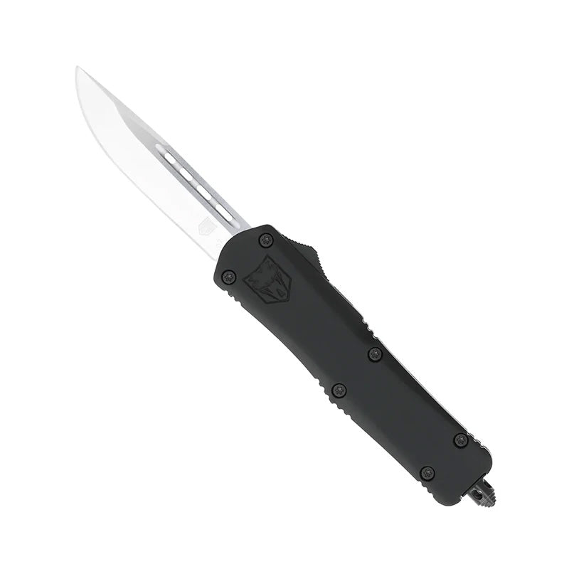 CobraTec FS-3 Medium Black OTF Auto Knife with Glass Breaker