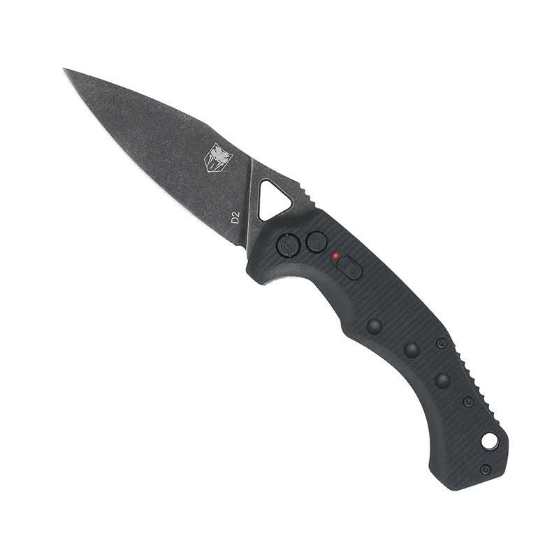 CobraTec Ryker 3.75" Black G-10 Handle Automatic Folding Knife