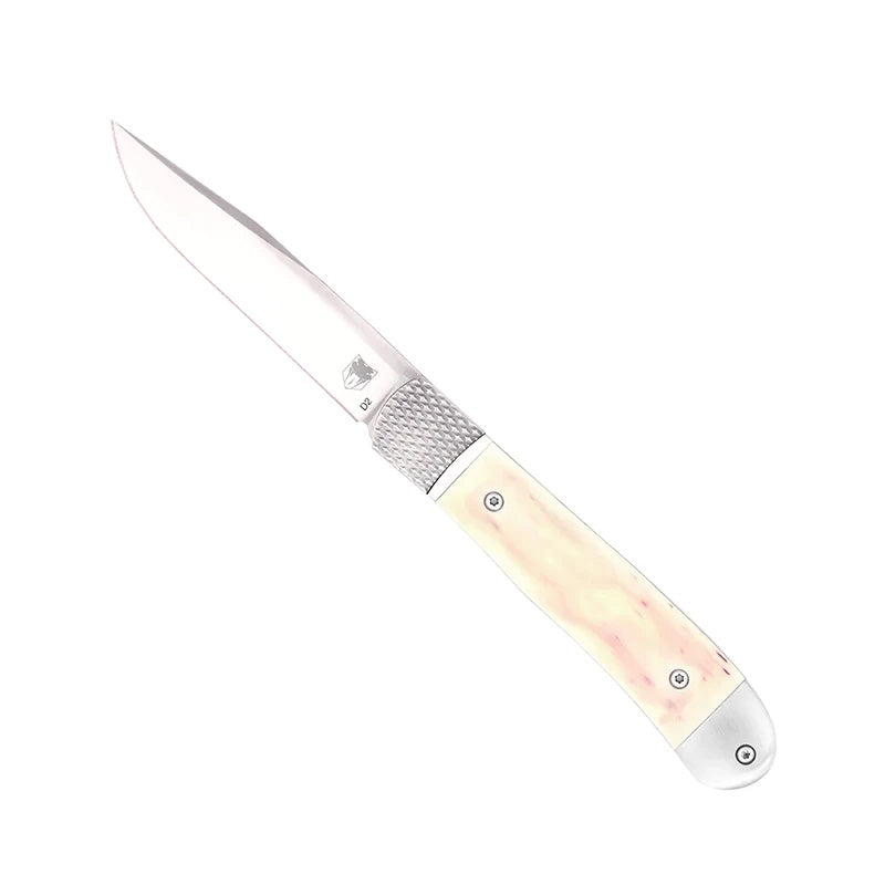 CobraTec Trapper Hidden Release White Folding Automatic Knife