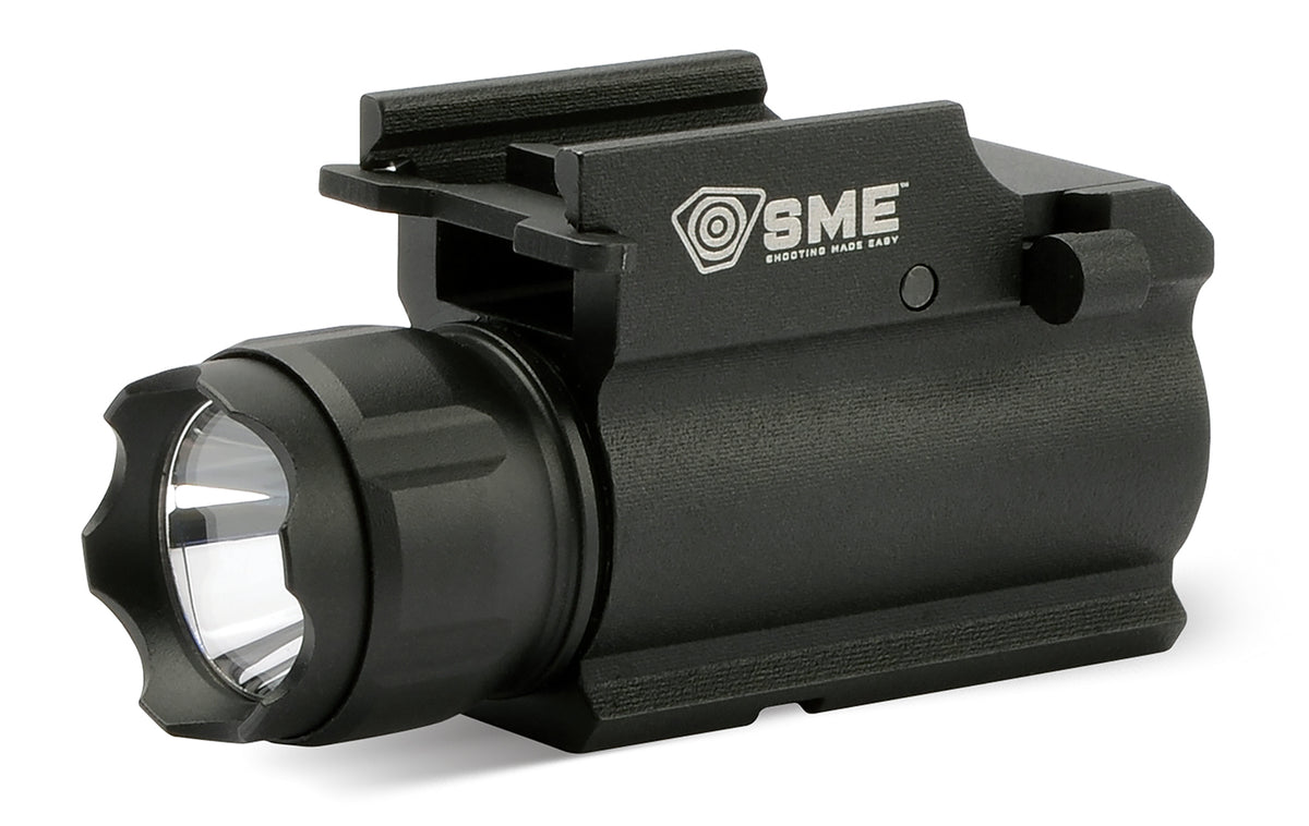SME Rail Mount Pistol Light Black 250 Lumen White Cree LED CR123 Battery