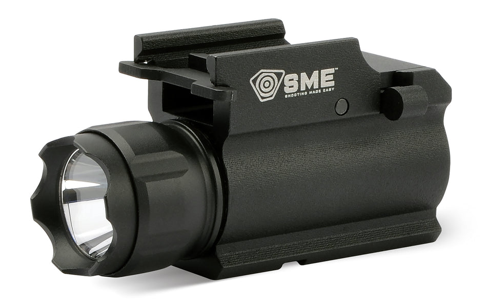 SME Rail Mount Pistol Light Black 250 Lumen White Cree LED CR123 Battery