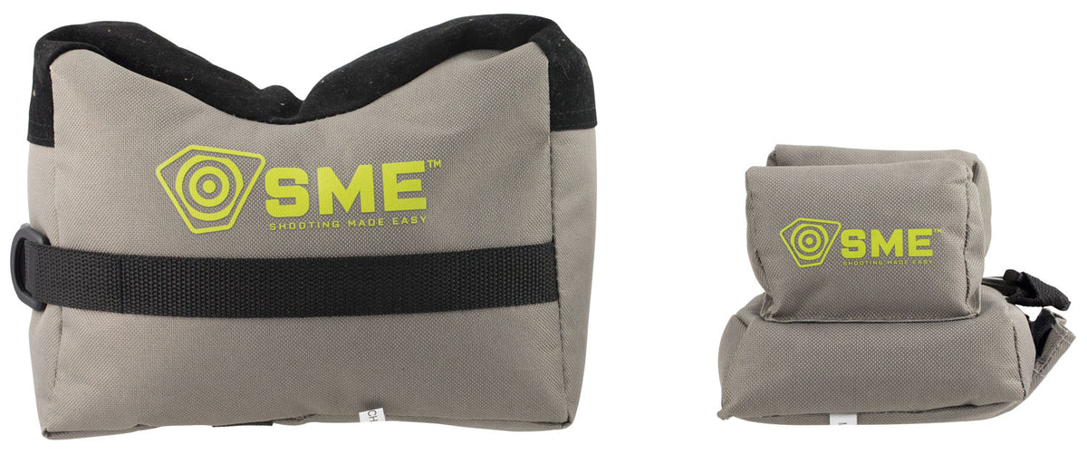 SME SMEGRF Shooting Rest Bag Set, Front & Rear, Inert Poly Bead Fill, Suede Topper, 600D Polyester