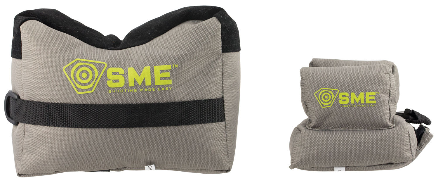 SME SMEGRF Shooting Rest Bag Set, Front & Rear, Inert Poly Bead Fill, Suede Topper, 600D Polyester