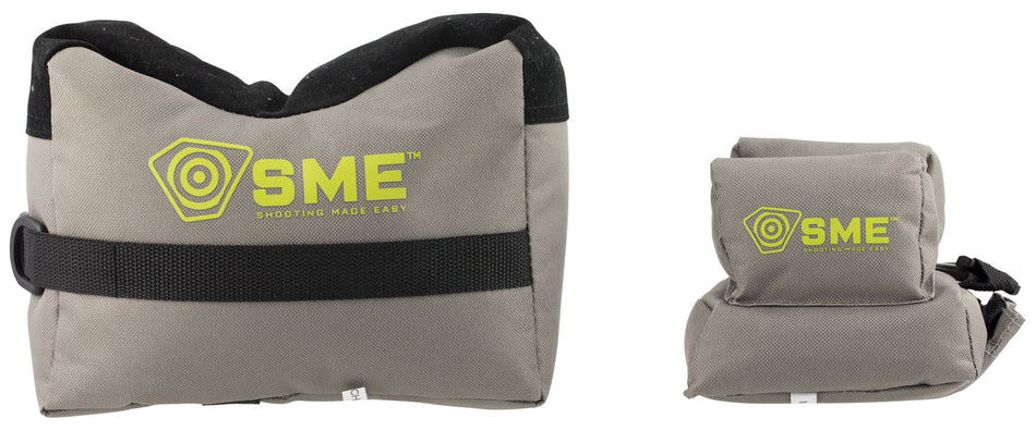SME SMEGRF Shooting Rest Bag Set, Front & Rear, Inert Poly Bead Fill, Suede Topper, 600D Polyester
