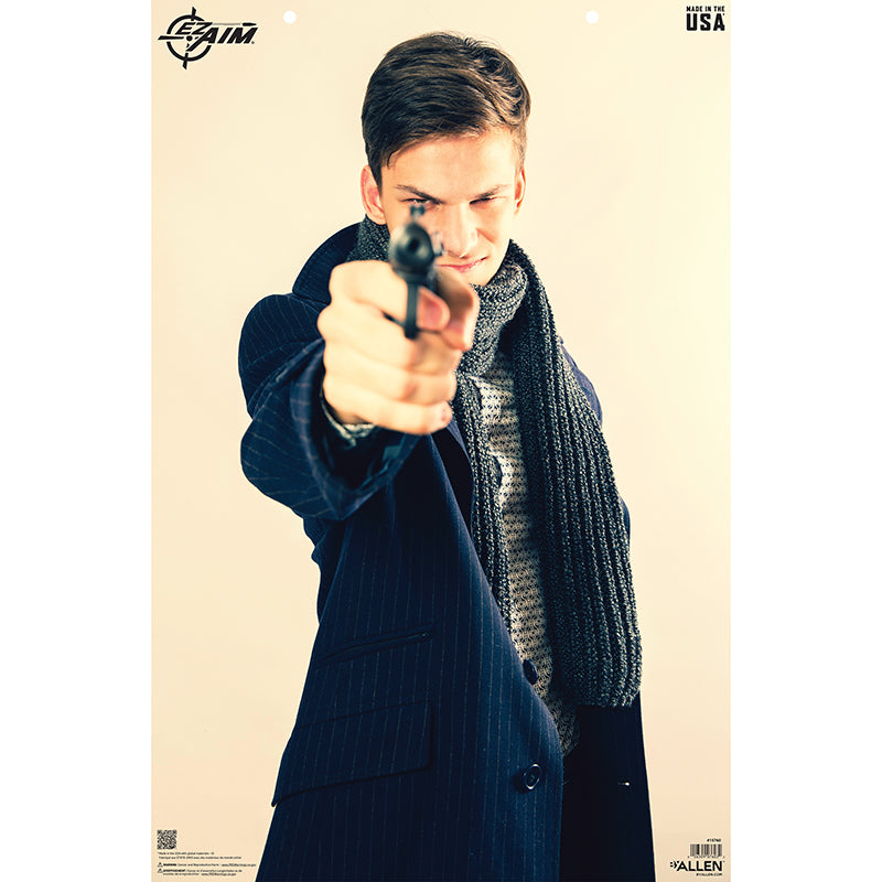 EZ Aim Photo Real Male Threat Shooting Target 23x35, 50-Pack by Allen