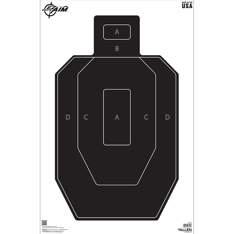 EZ Aim IPSC Silhouette Target 23x35, 50-Pack by Allen Company
