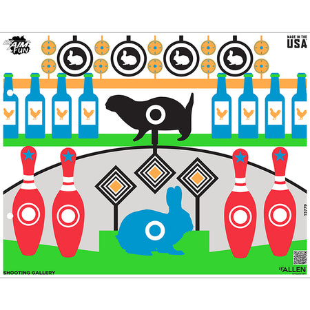EZ Aim FUN Shooting Gallery Paper Shooting Target 23x19, 4-Pack