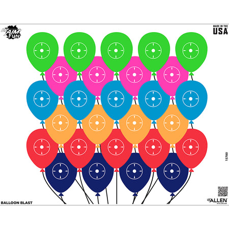 EZ Aim FUN Balloon Blast Paper Target 24x19, 4-Pack by Allen