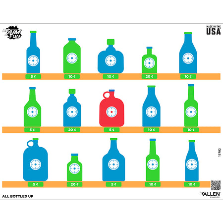 EZ Aim FUN All Bottled Up Paper Target 24x19, 4-Pack by Allen