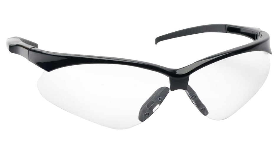 Walker's GWPSGLCLR Crosshair Adult Shooting Glasses, Clear Lens, Black Polycarbonate Frame