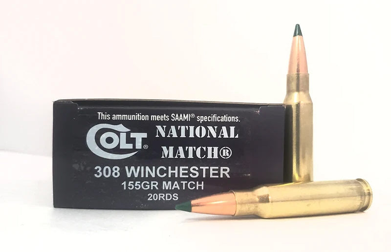 DoubleTap .308 Win / 7.62x51mm Rifle Ammo Colt National Match Sierra Tipped MatchKing PolyTip 155 grain 