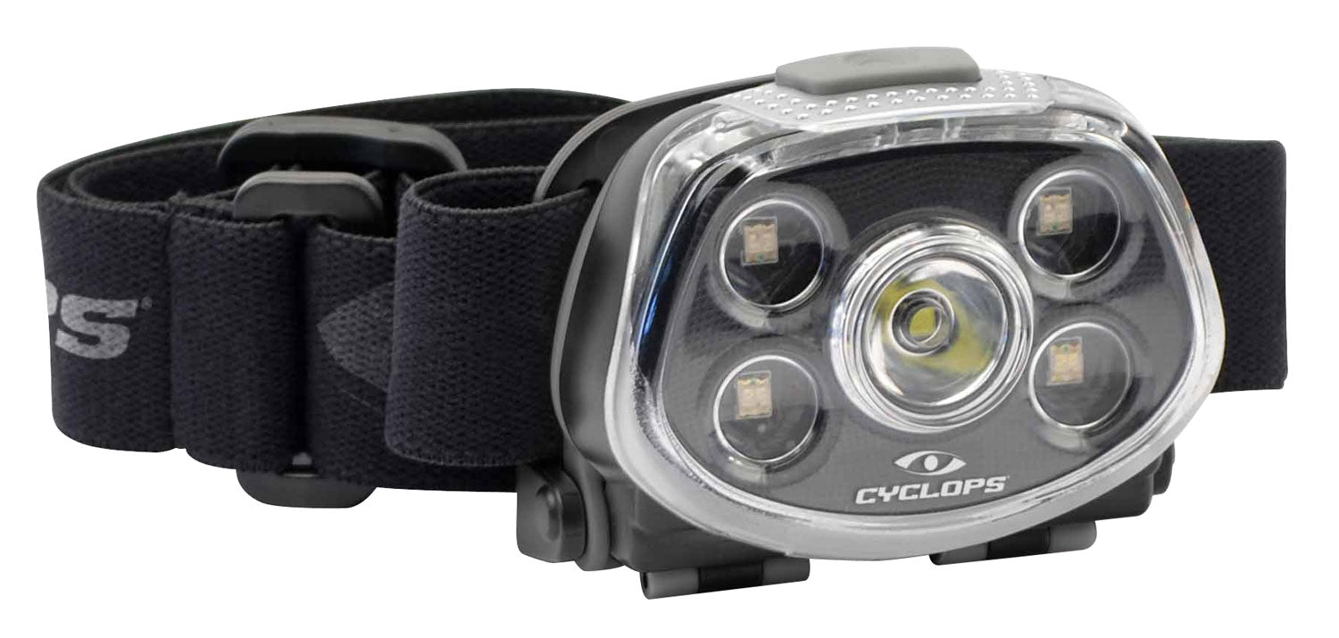 Cyclops XP Force Headlamp 15/350 Lumens Red Green White Cree XT-E LED Black Water Resistant